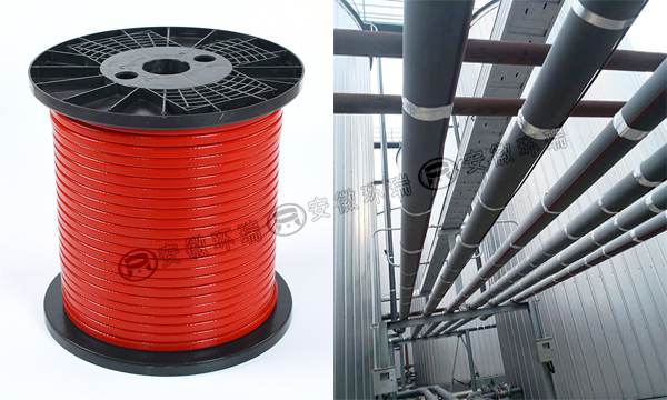 化工管道電伴熱帶安裝實物圖片